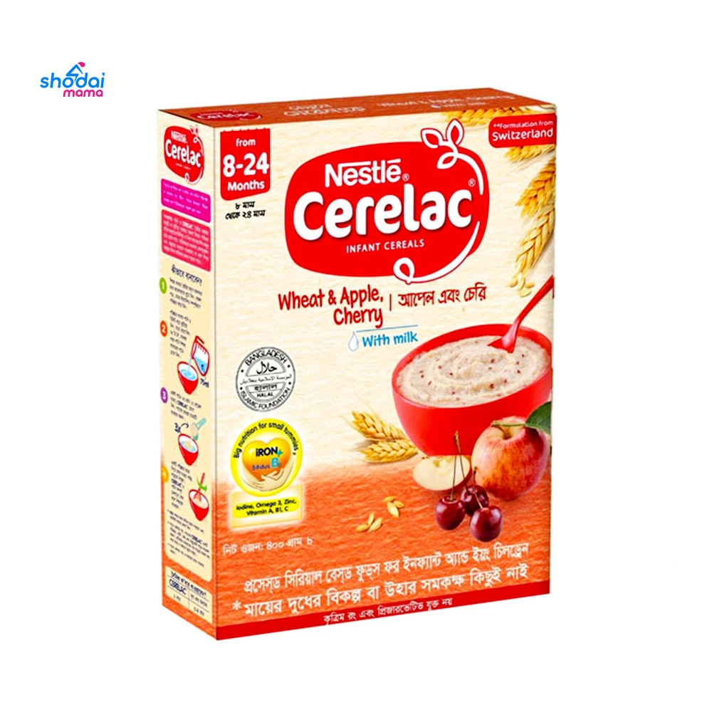 Nestle Cerelac Apple & Cherry with Milk (8m-24m) - 350gm